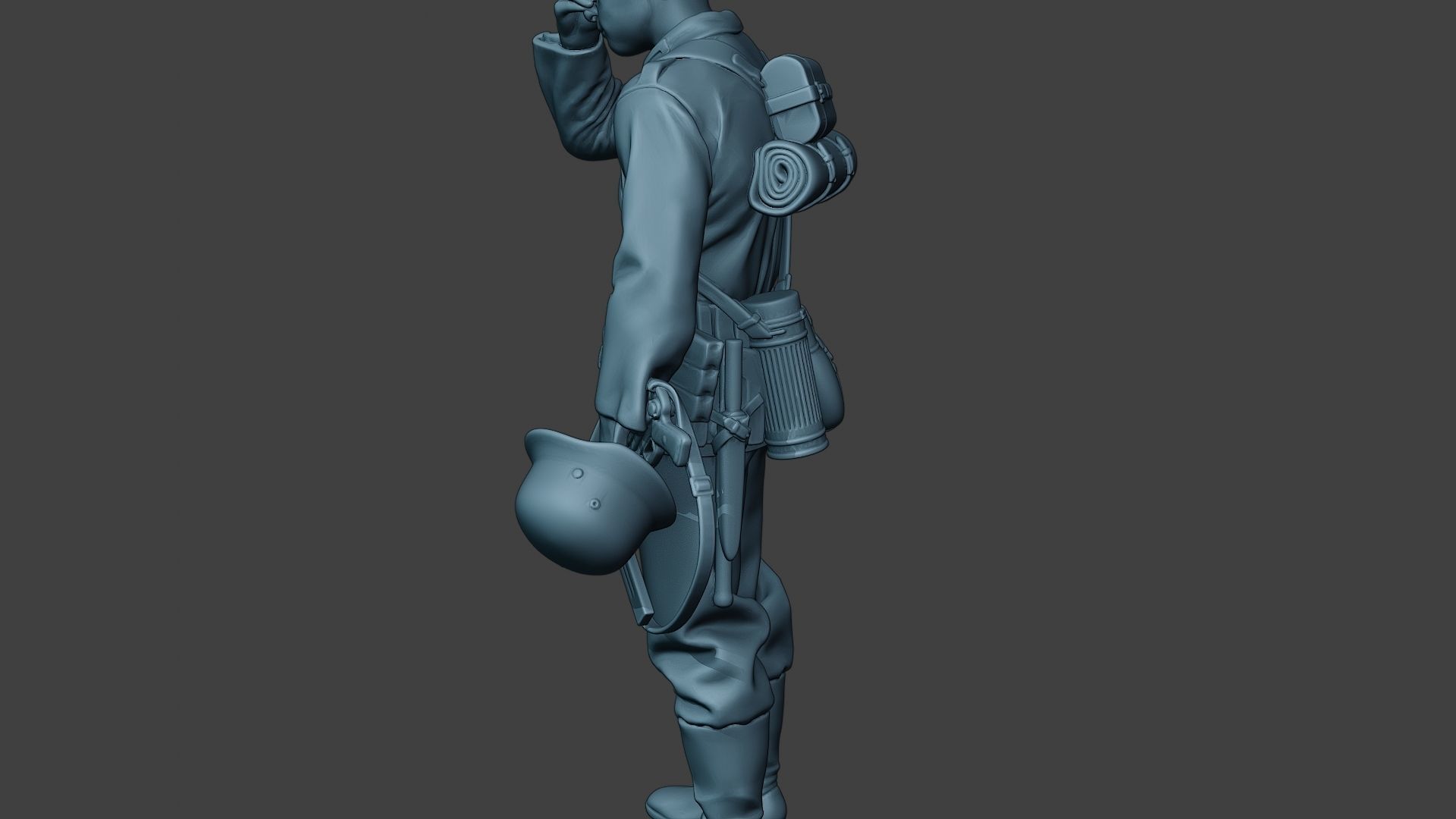 German soldier ww2 Crying G6 3D print model_26