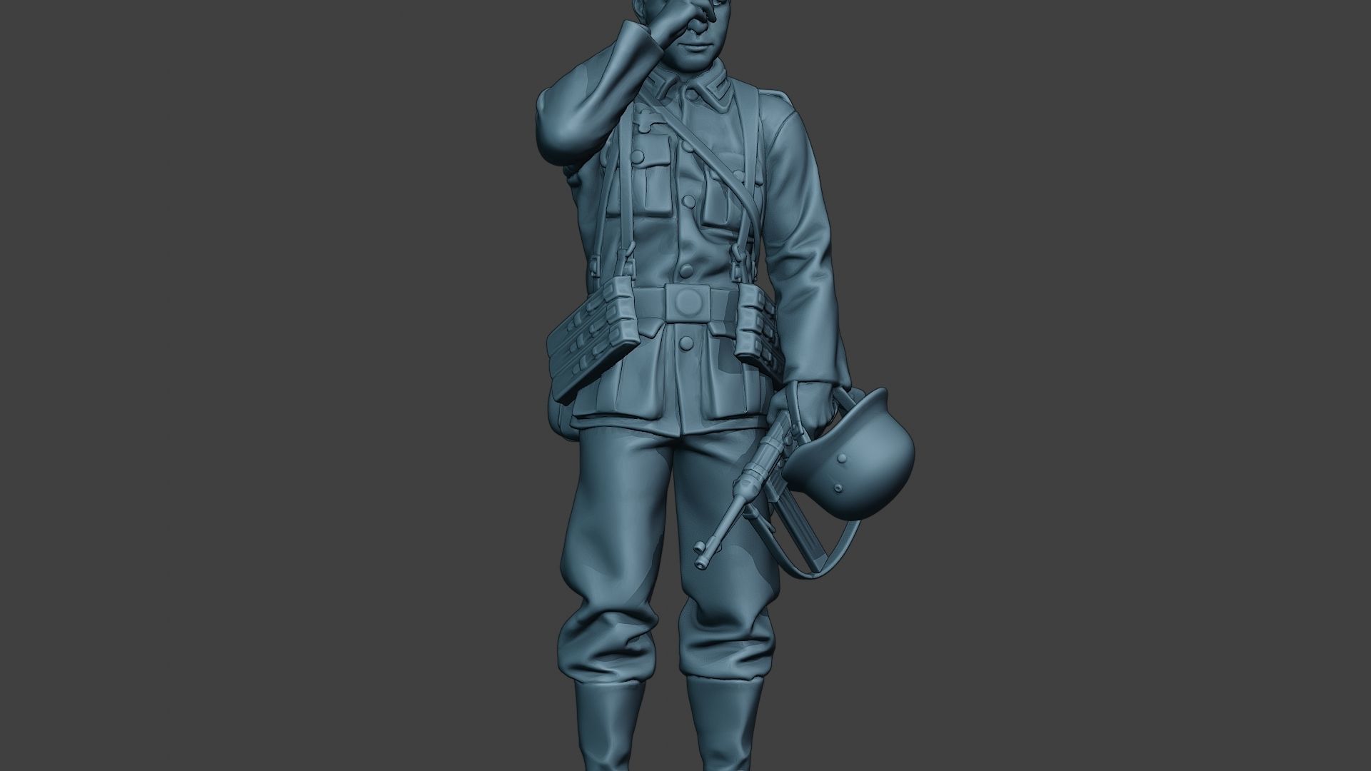 German soldier ww2 Crying G6 3D print model_28
