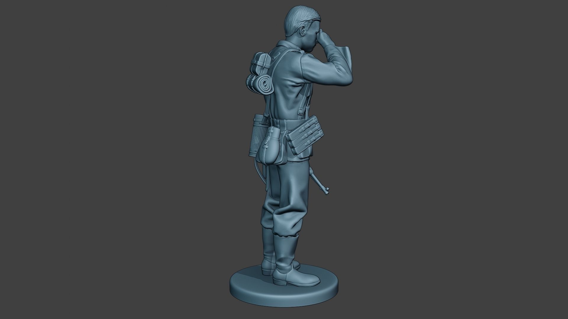 German soldier ww2 Crying G6 3D print model_8
