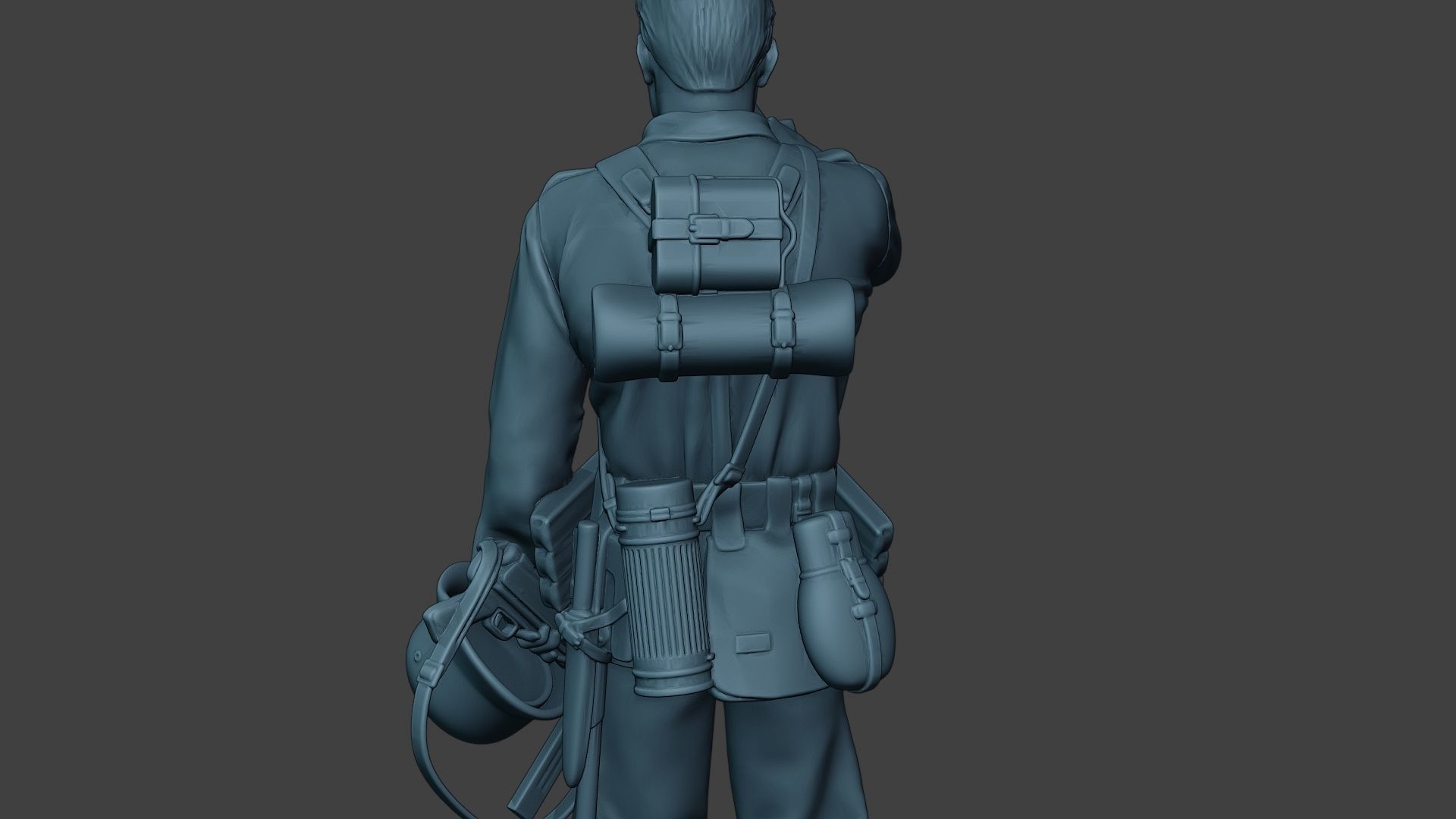 German soldier ww2 Crying G6 3D print model_21