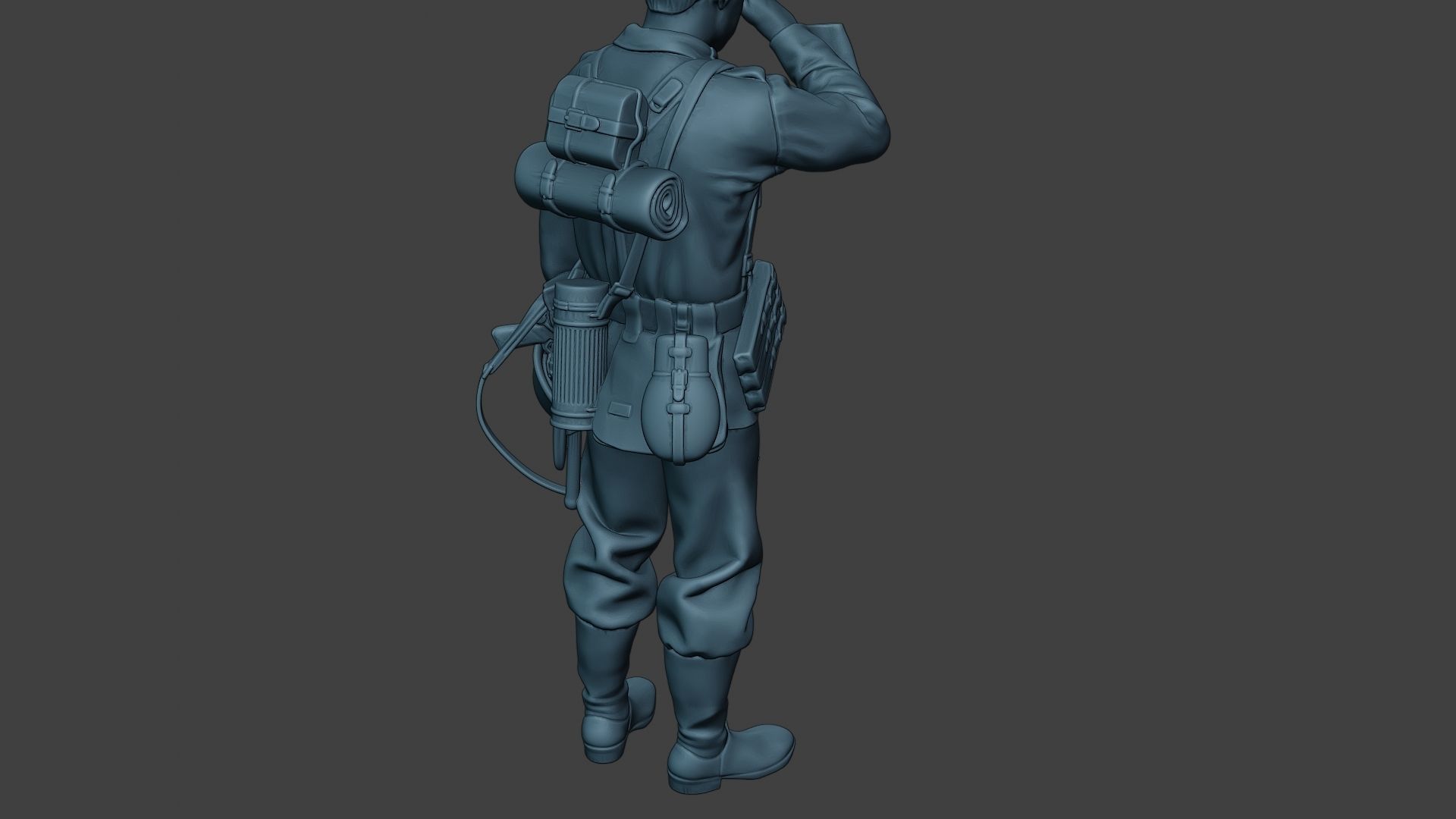 German soldier ww2 Crying G6 3D print model_24