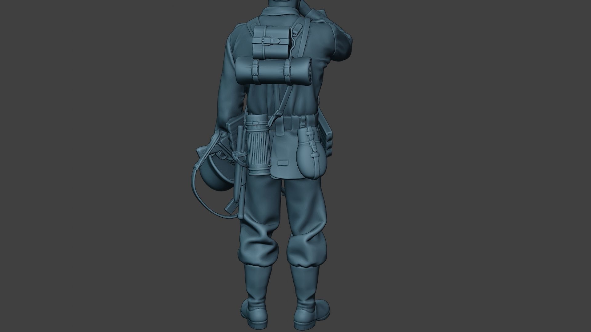 German soldier ww2 Crying G6 3D print model_25