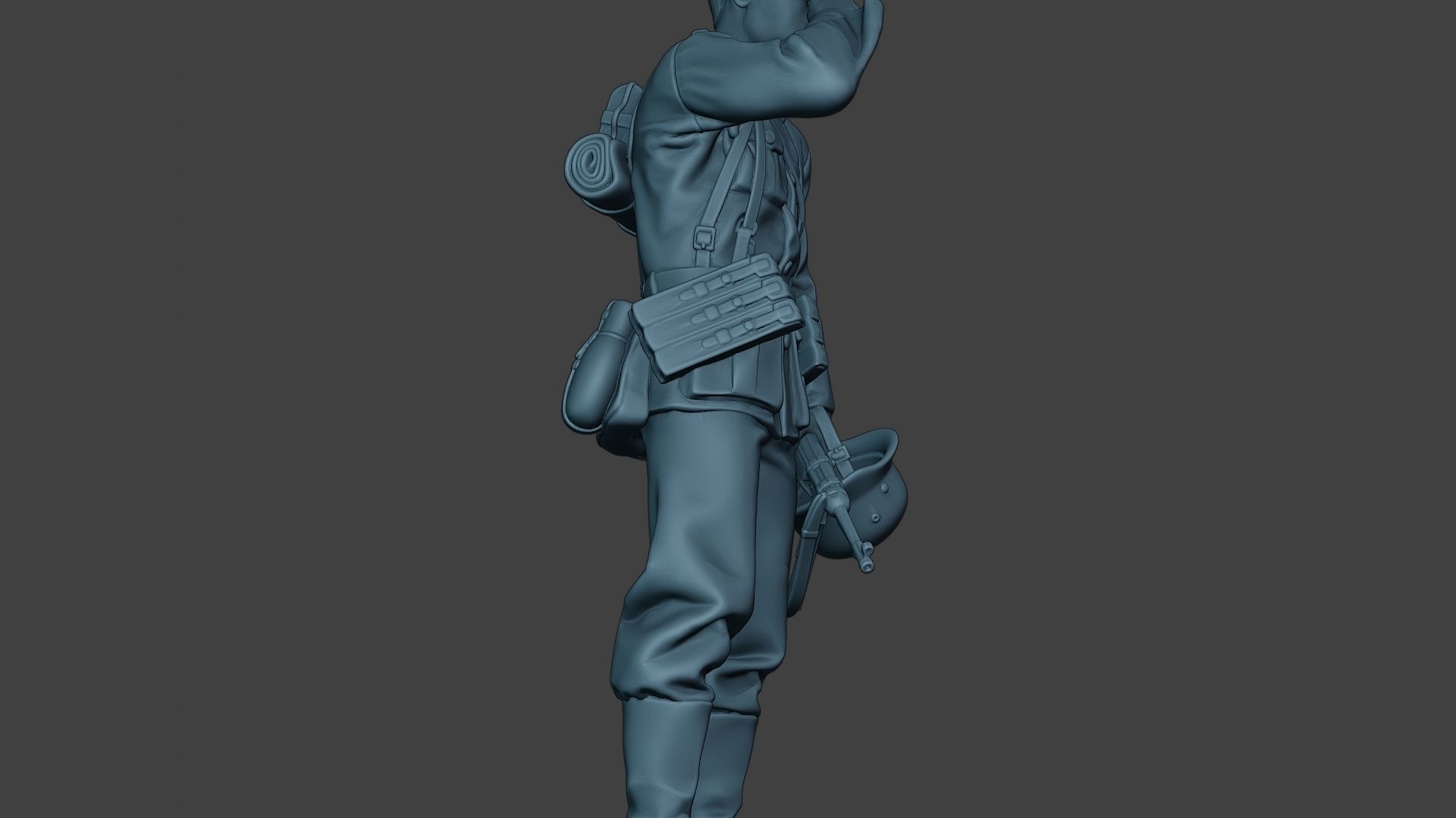 German soldier ww2 Crying G6 3D print model_29