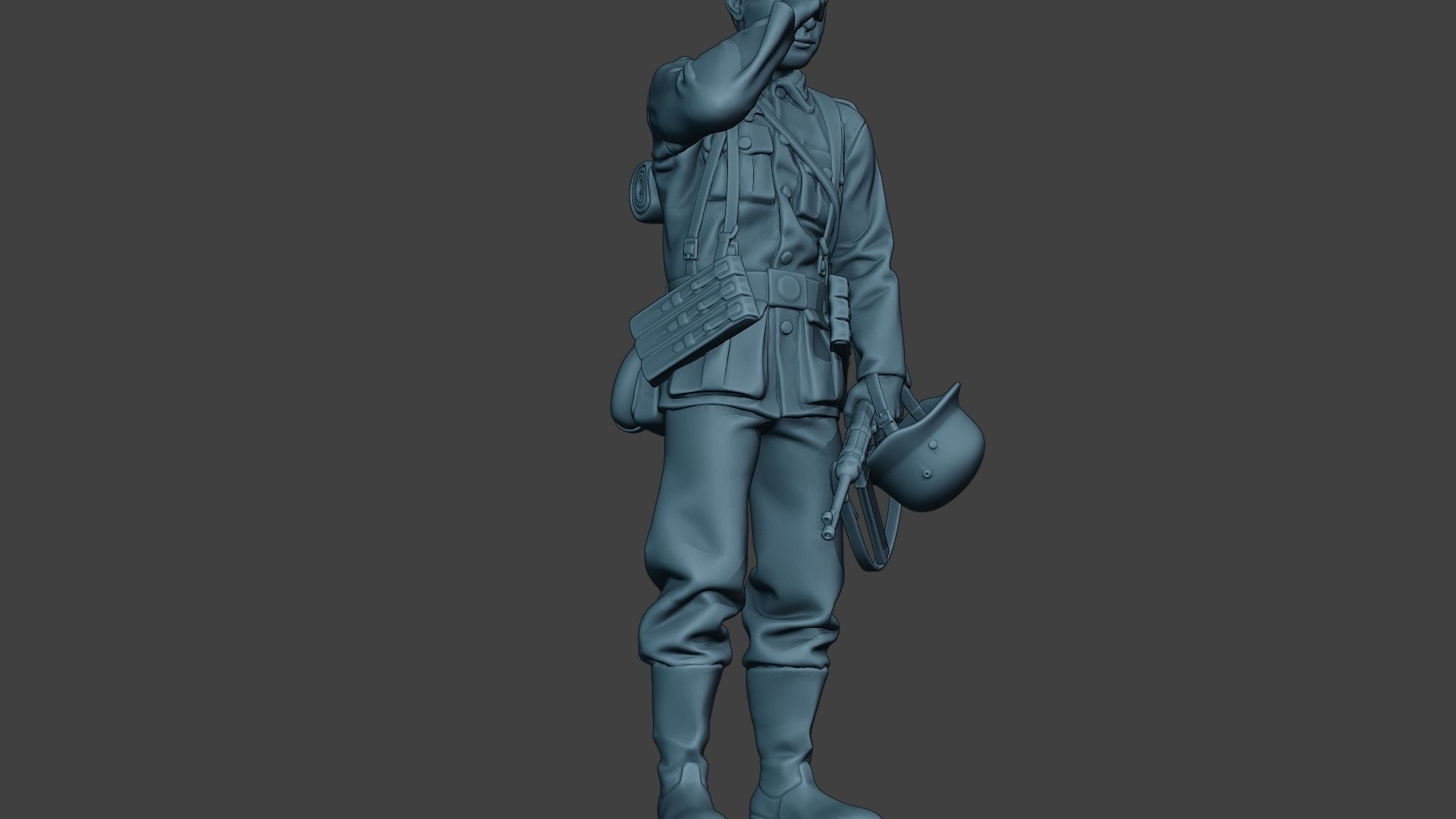 German soldier ww2 Crying G6 3D print model_13