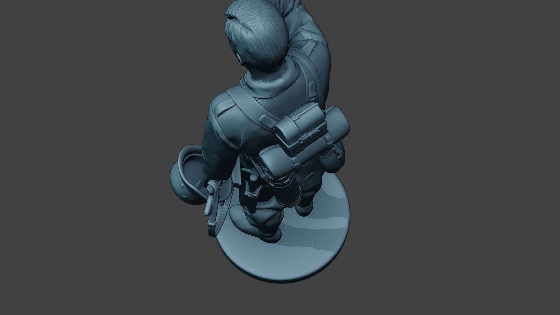 German soldier ww2 Crying G6 3D print model_16