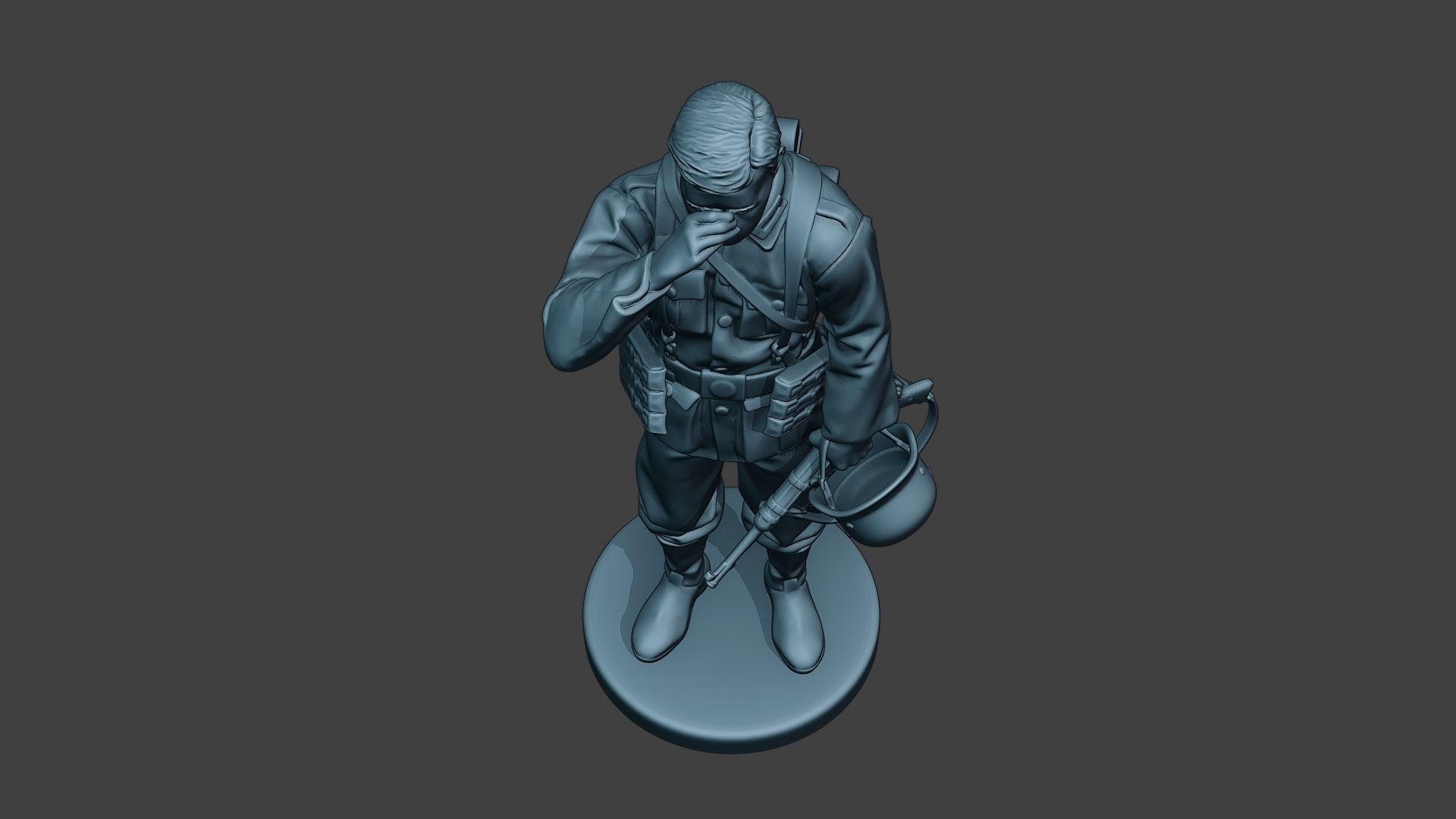 German soldier ww2 Crying G6 3D print model_14
