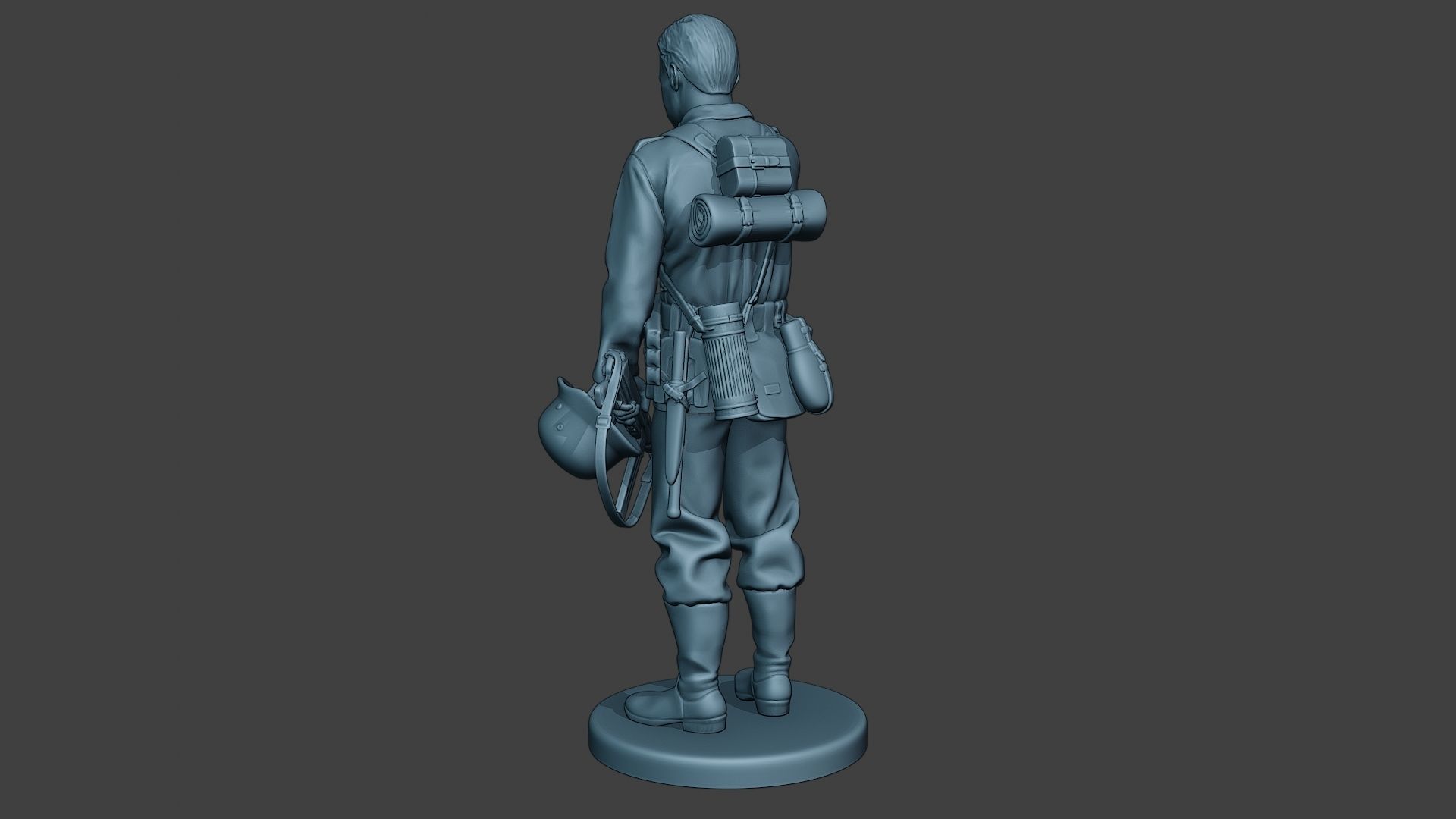 German soldier ww2 Crying G6 3D print model_5