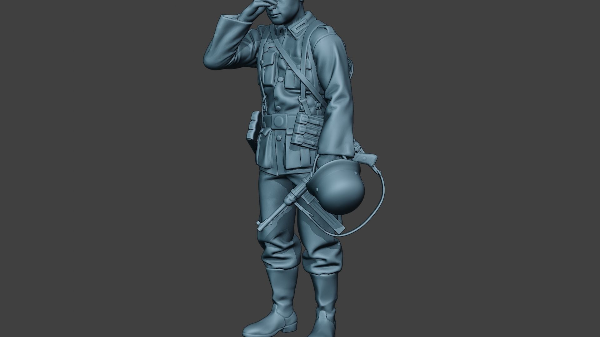 German soldier ww2 Crying G6 3D print model_27