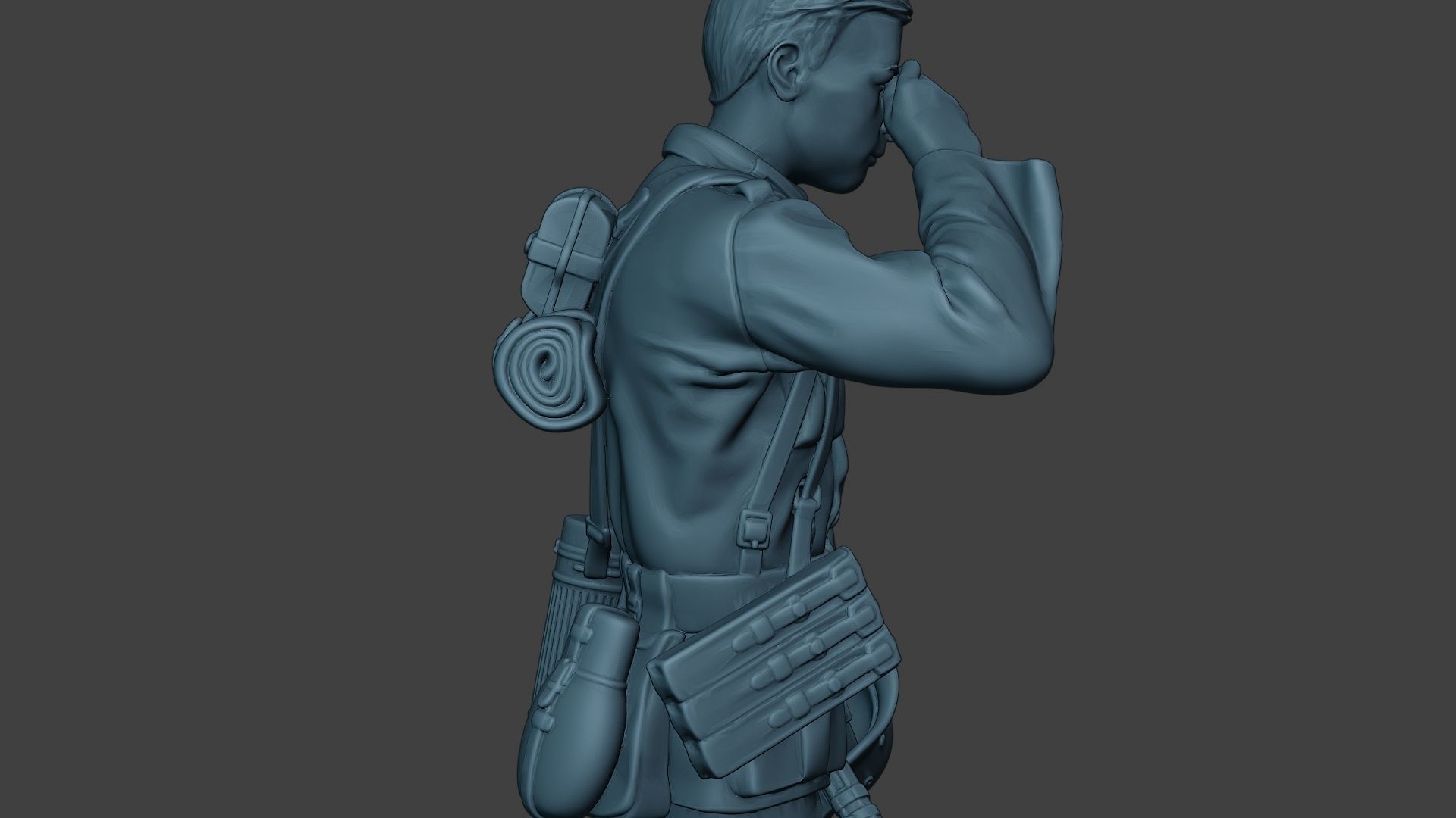 German soldier ww2 Crying G6 3D print model_20