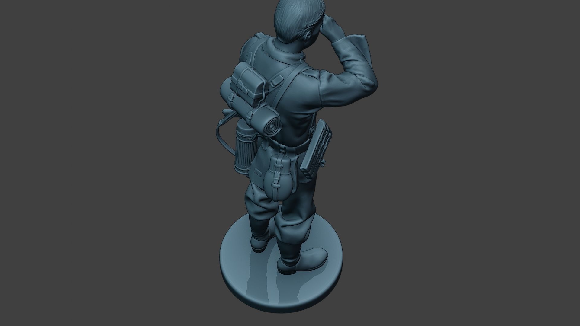 German soldier ww2 Crying G6 3D print model_22