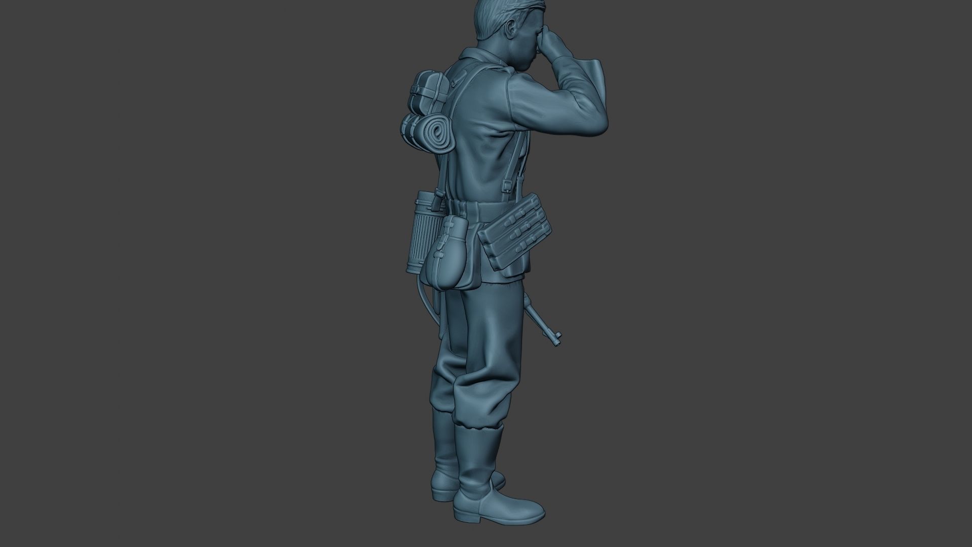 German soldier ww2 Crying G6 3D print model_31