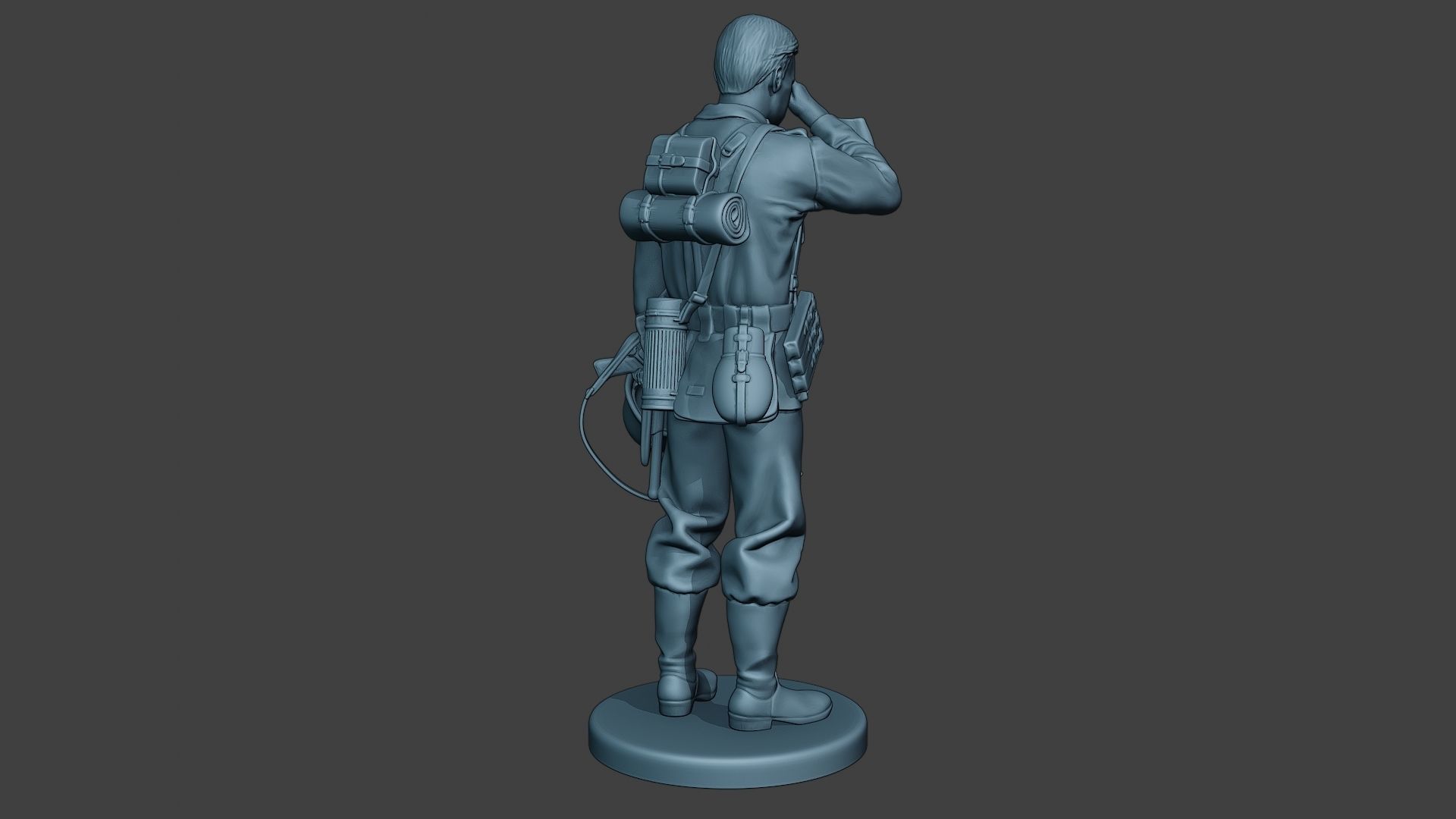 German soldier ww2 Crying G6 3D print model_7