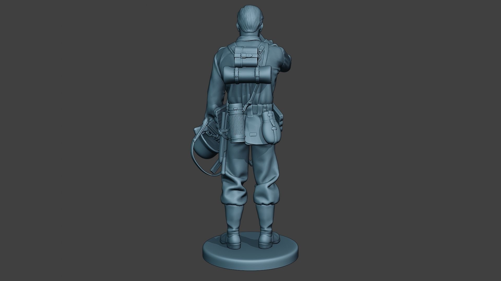 German soldier ww2 Crying G6 3D print model_6