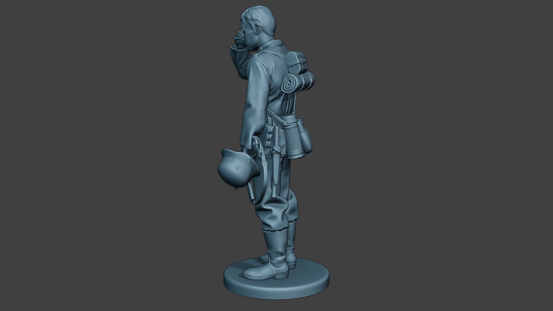 German soldier ww2 Crying G6 3D print model_4