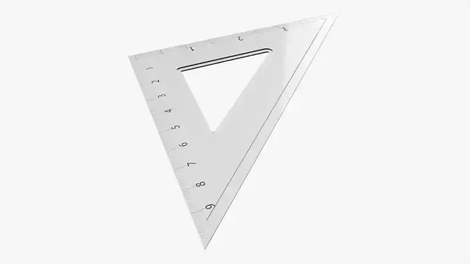 Ruler three-sided 02 3D model