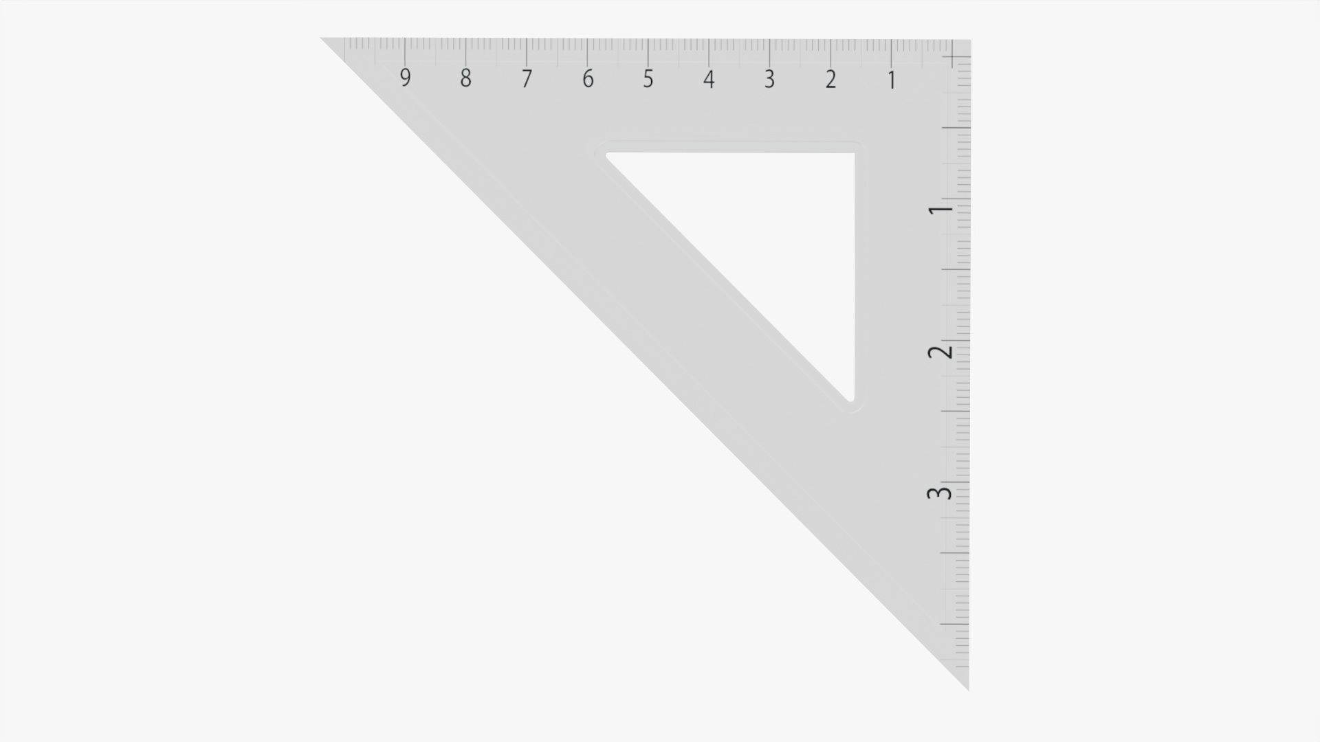 Ruler three-sided 02 3D model_3