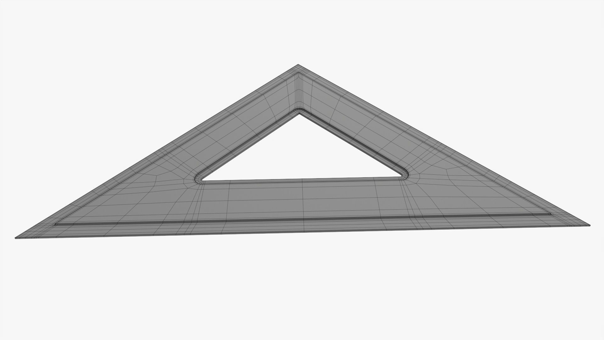 Ruler three-sided 02 3D model_4