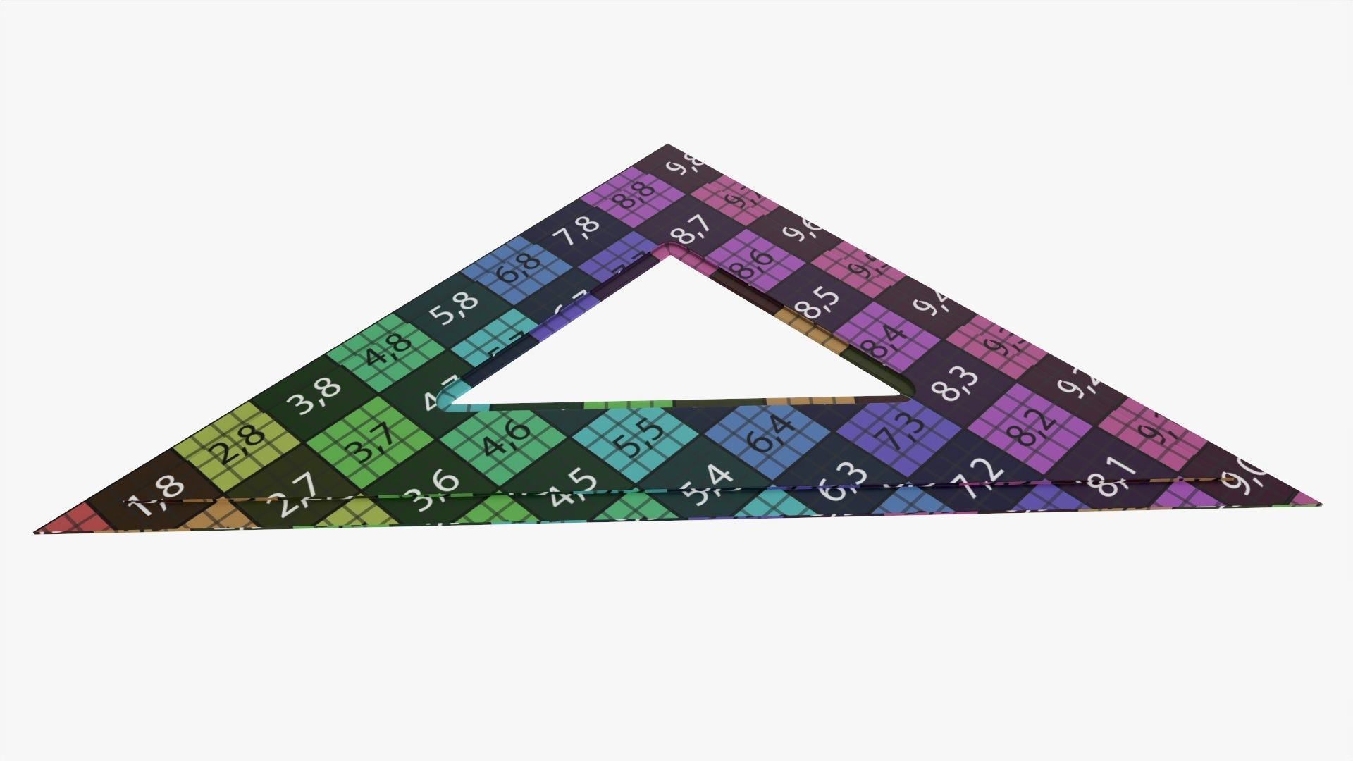 Ruler three-sided 02 3D model_6