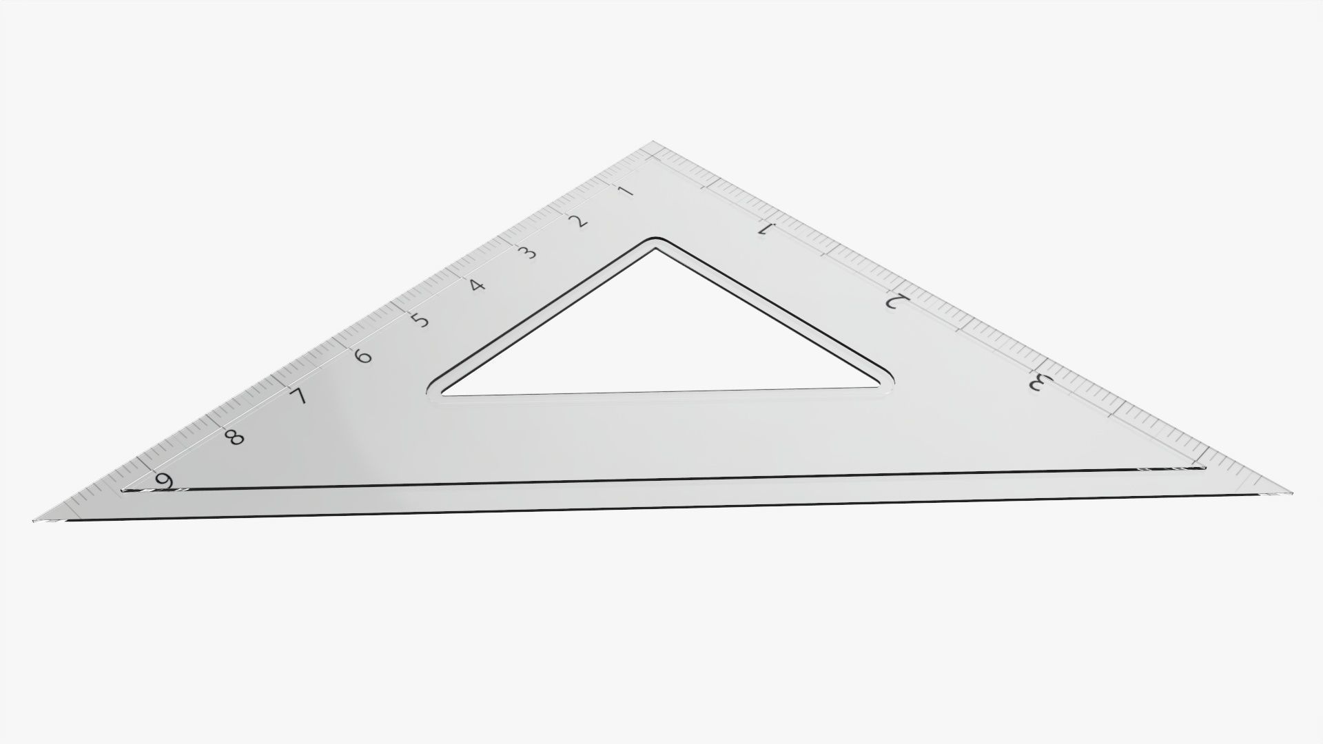 Ruler three-sided 02 3D model_1