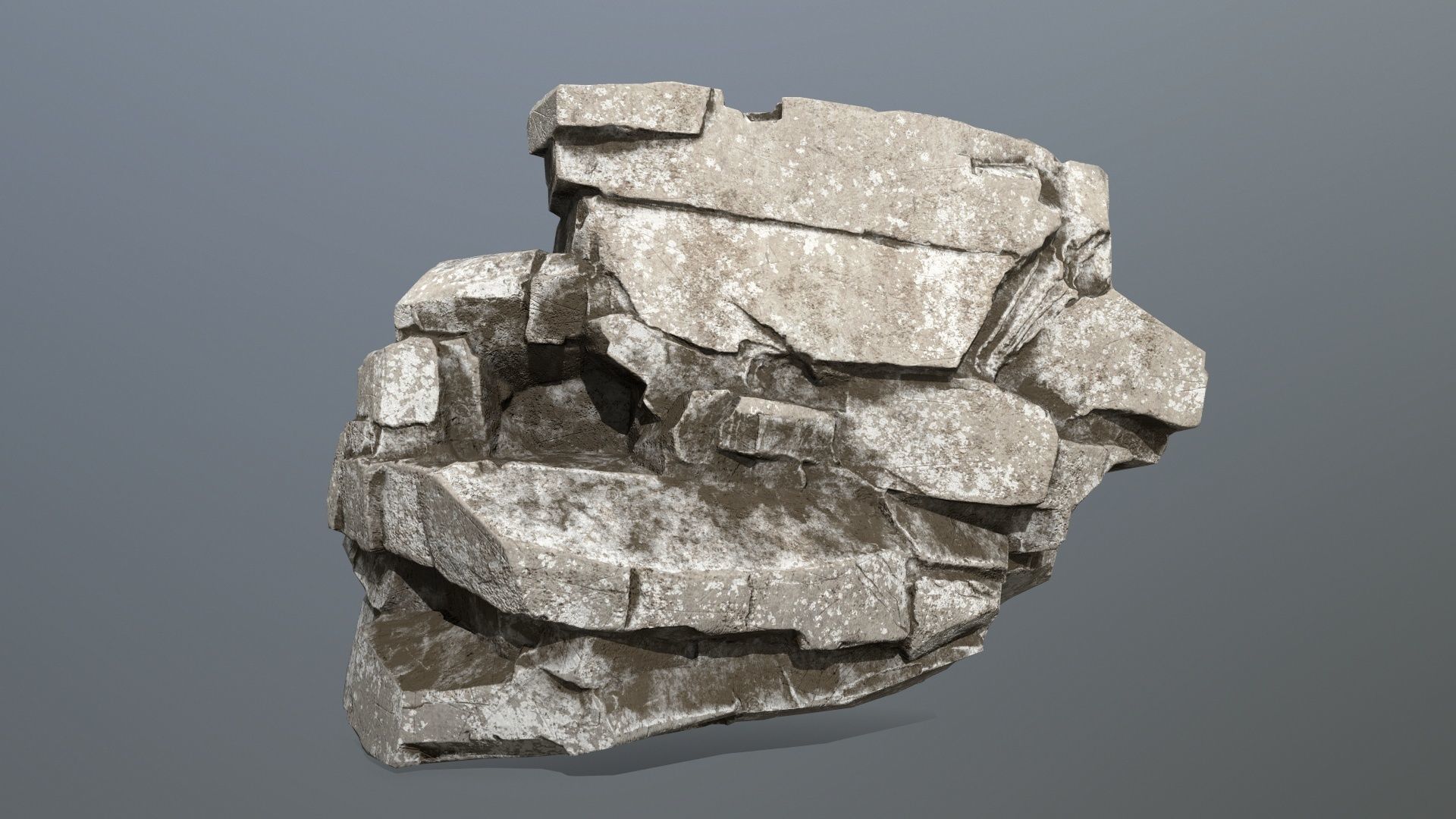 rocks rock Low-poly 3D model_4