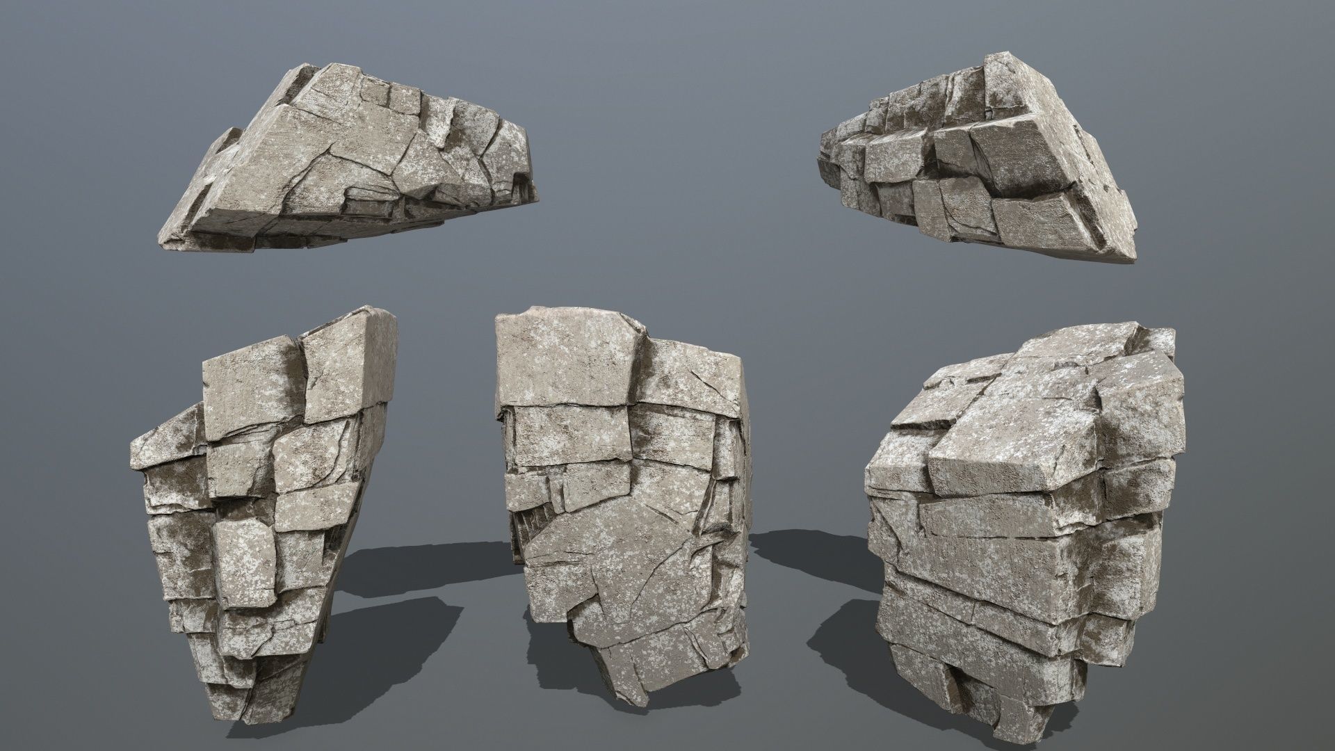 rocks rock Low-poly 3D model_18