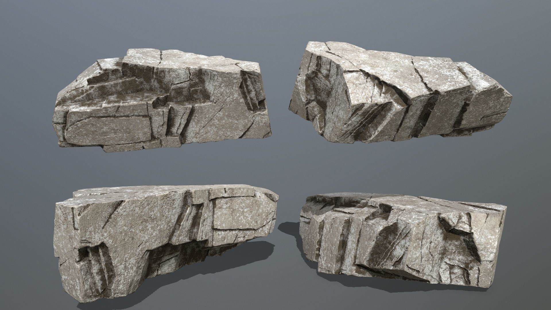 rocks rock Low-poly 3D model_23