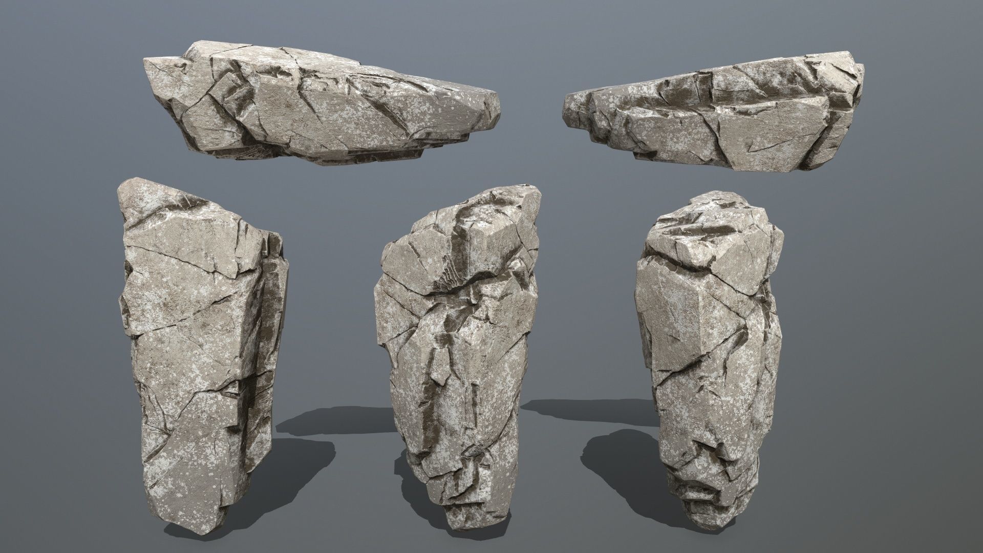 rocks rock Low-poly 3D model_13