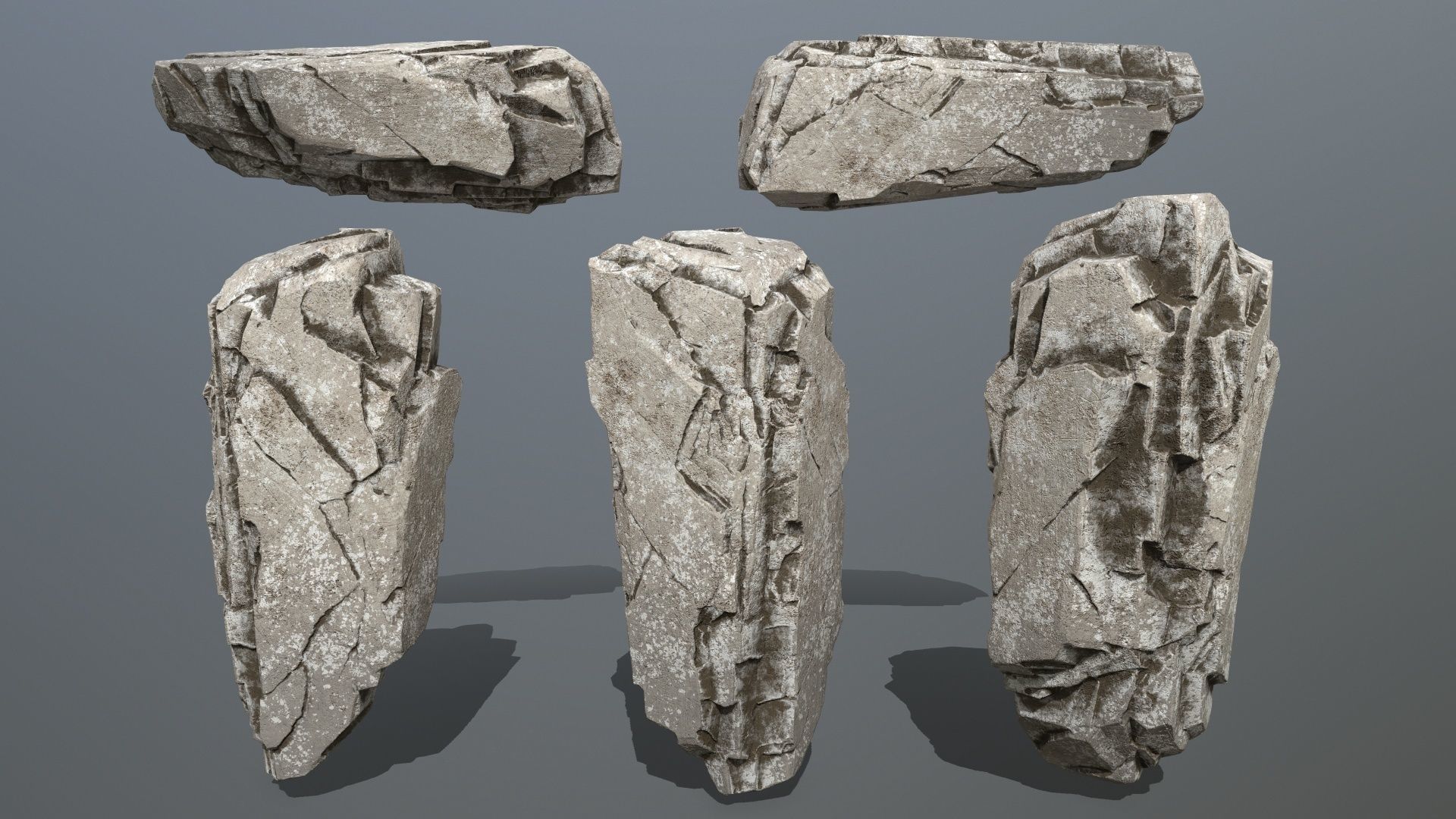 rocks rock Low-poly 3D model_14