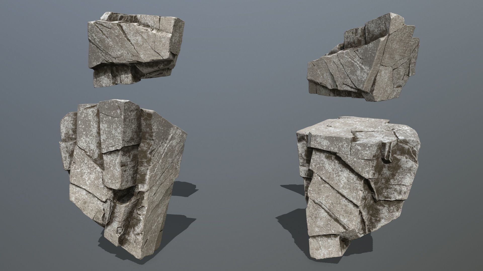 rocks rock Low-poly 3D model_22
