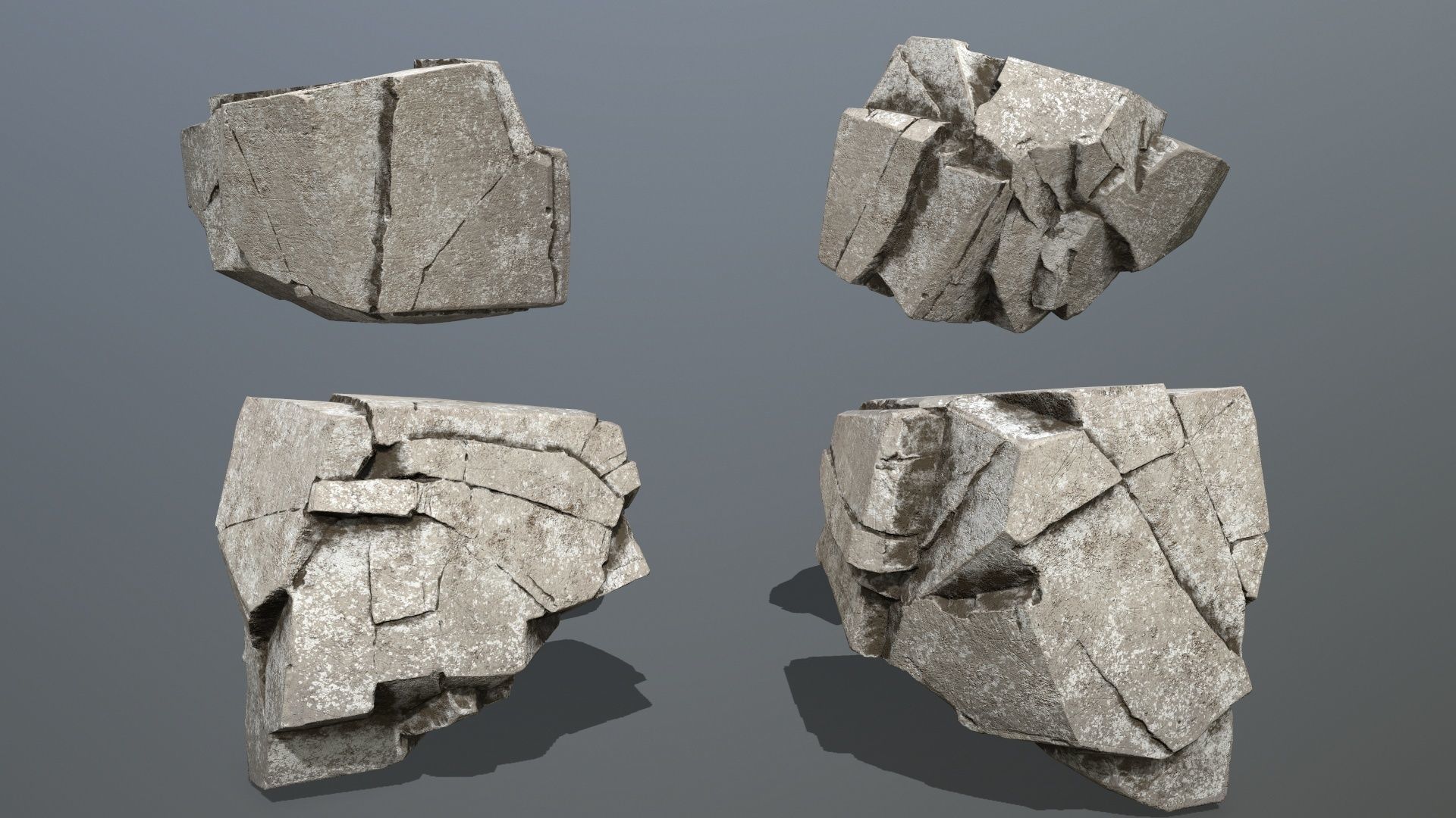 rocks rock Low-poly 3D model_17