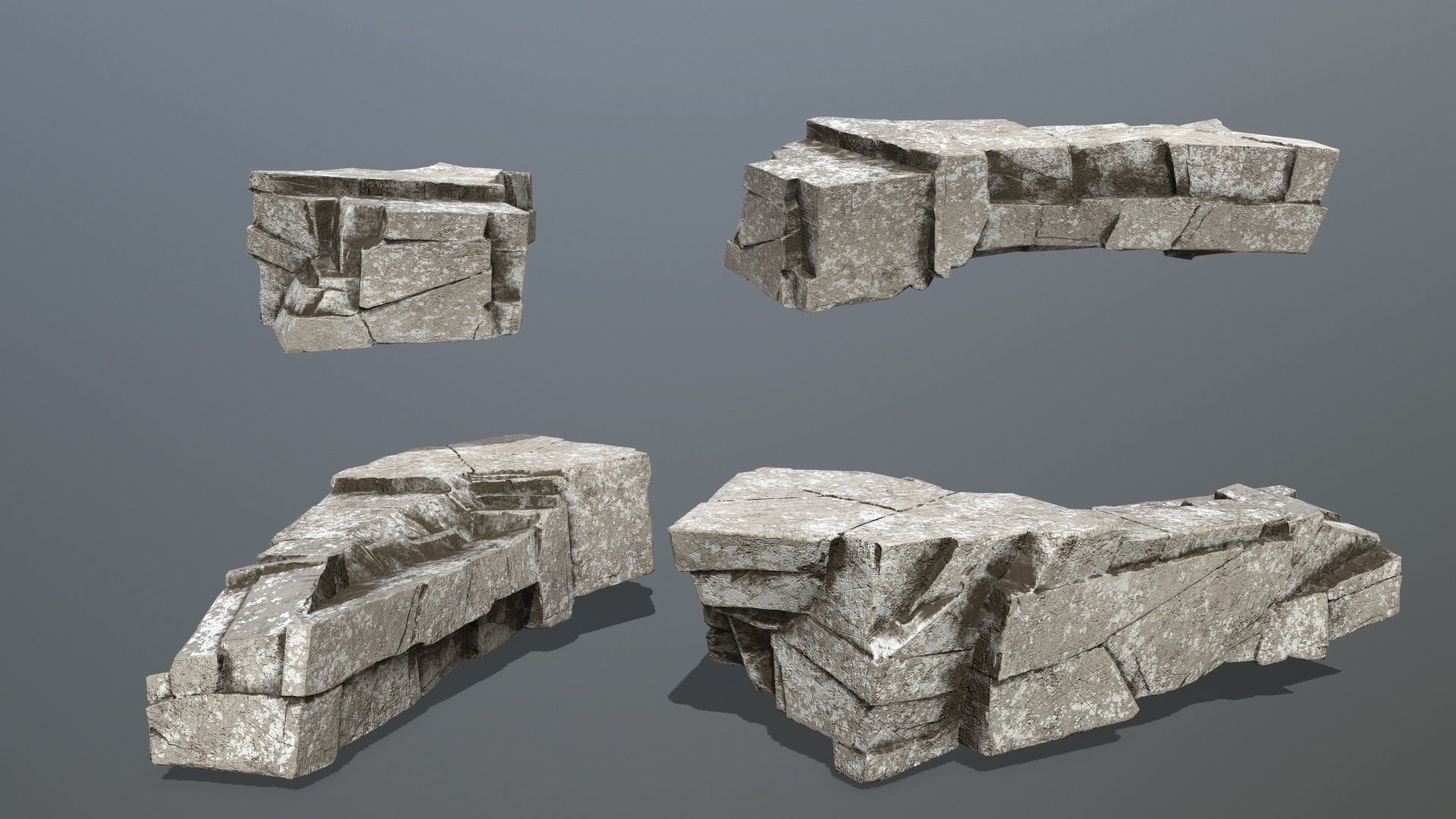 rocks rock Low-poly 3D model_24