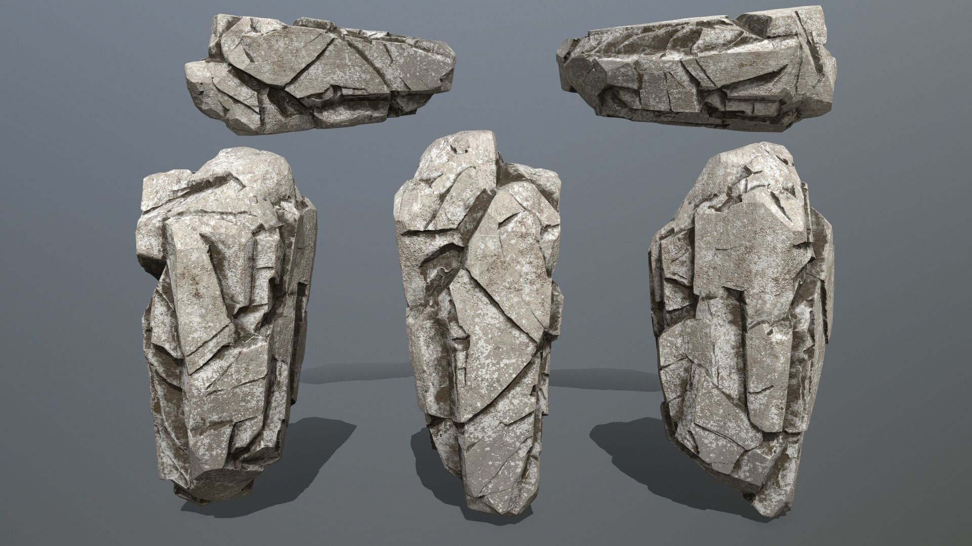 rocks rock Low-poly 3D model_15