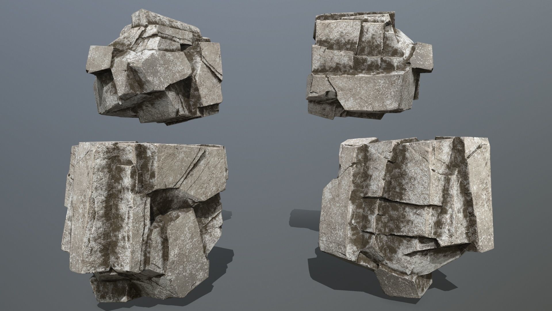 rocks rock Low-poly 3D model_21