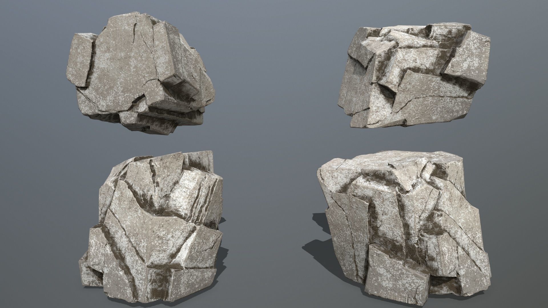 rocks rock Low-poly 3D model_19