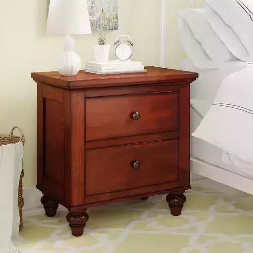 Verrett Drawer Nightstand - Warm Cherry