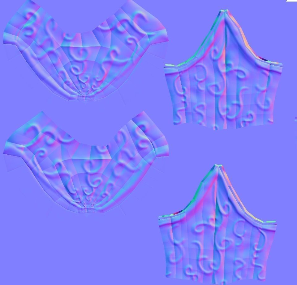 Cat and Bull of Partha Low-poly 3D model_16