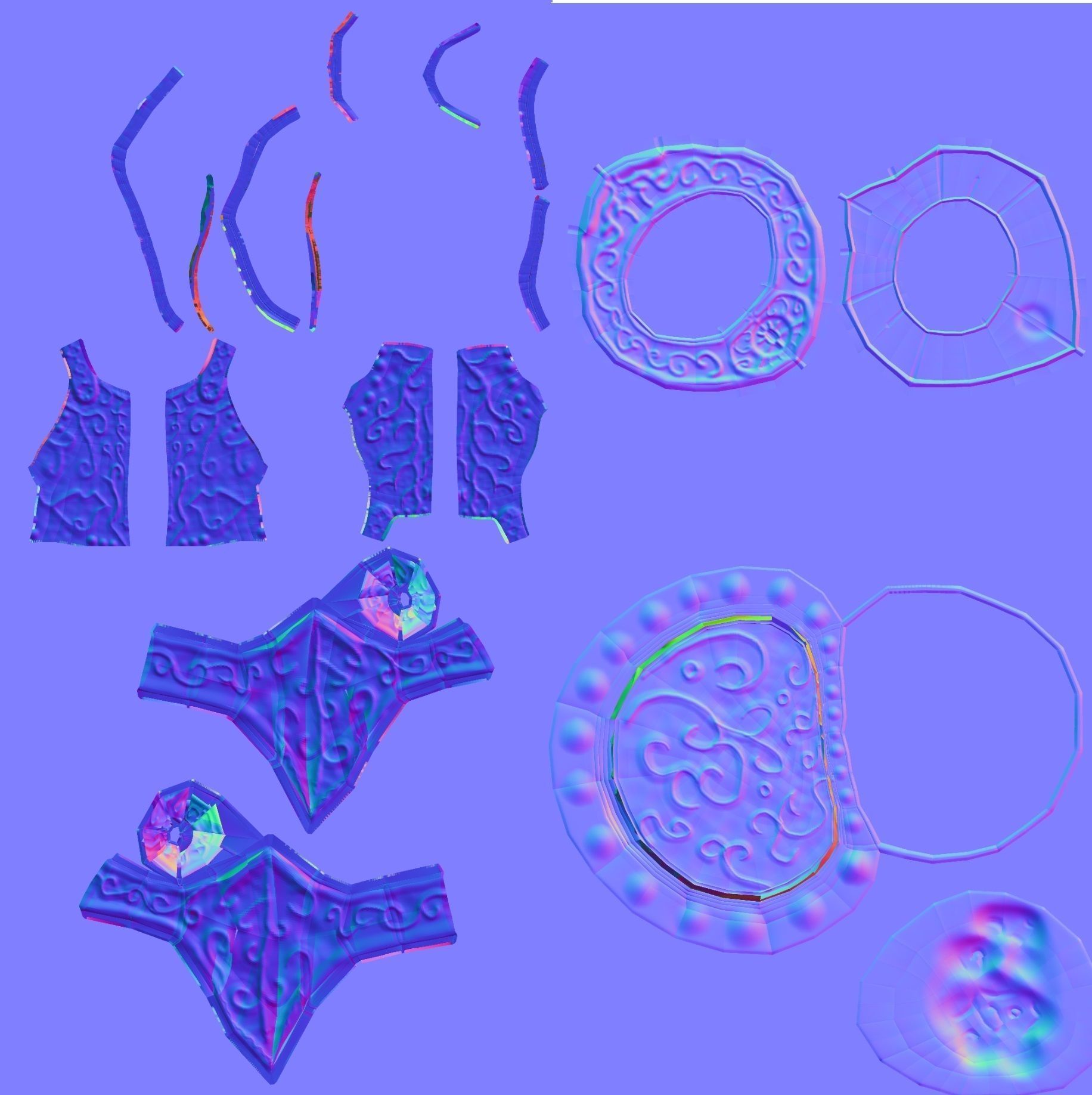 Cat and Bull of Partha Low-poly 3D model_15