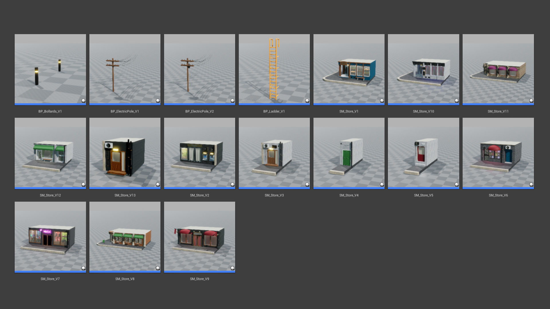 Stores Vol 1 For Unreal And Unity Low-poly 3D model_14