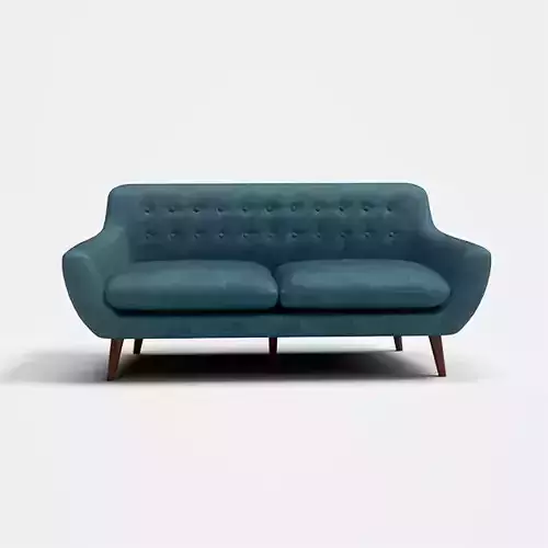Tufted Maya sofa blue upholstery