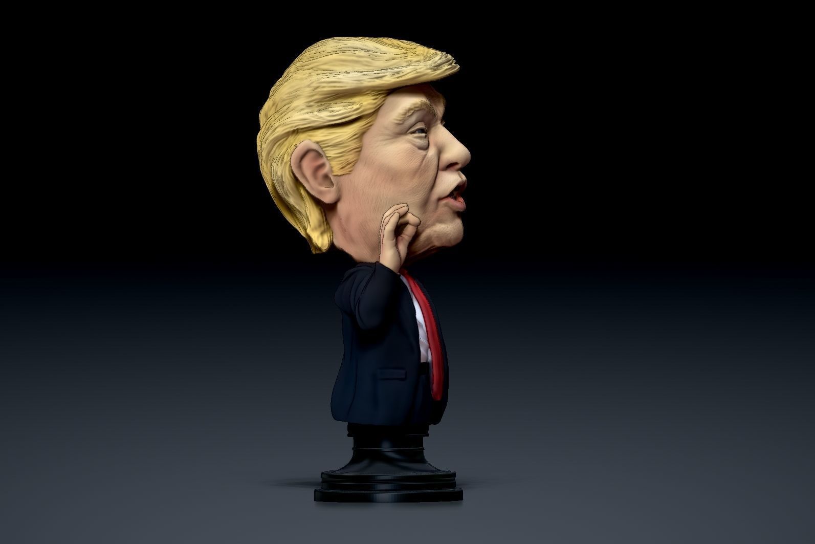 Donald Trump caricature figurine-Low poly-3d print file 3D model_7