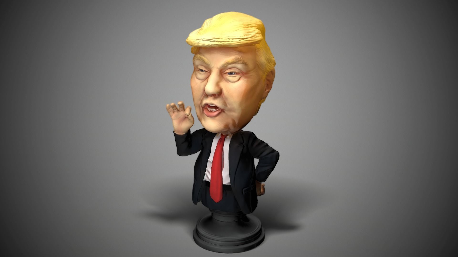 Donald Trump caricature figurine-Low poly-3d print file 3D model_4