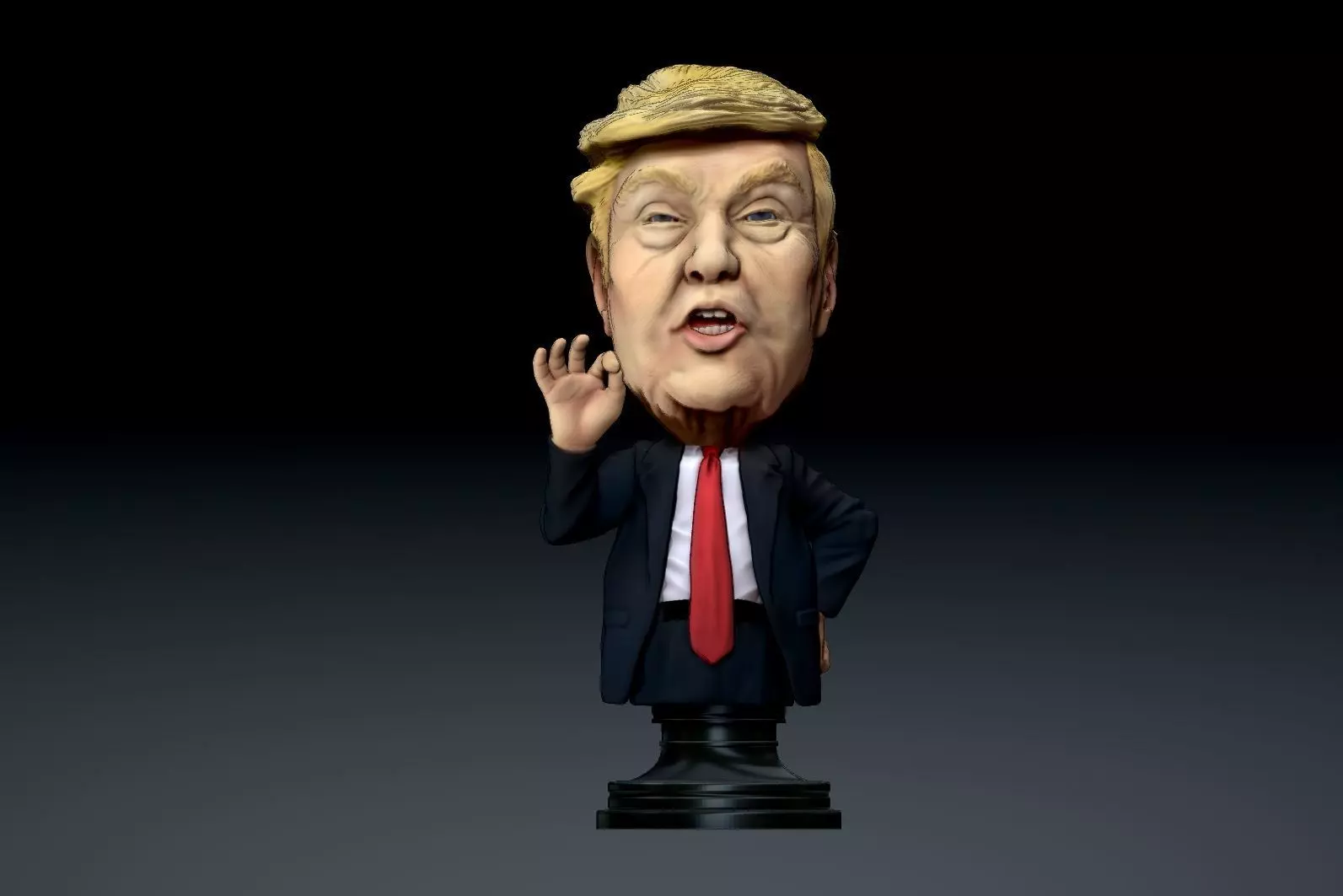 Donald Trump caricature figurine-Low poly-3d print file 3D model_0