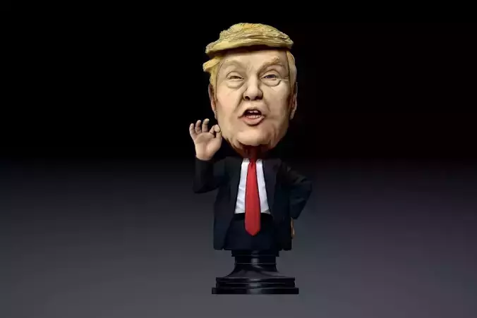 Donald Trump caricature figurine-Low poly-3d print file