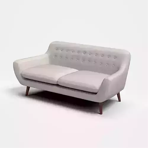 Tufted Maya sofa linen upholstery