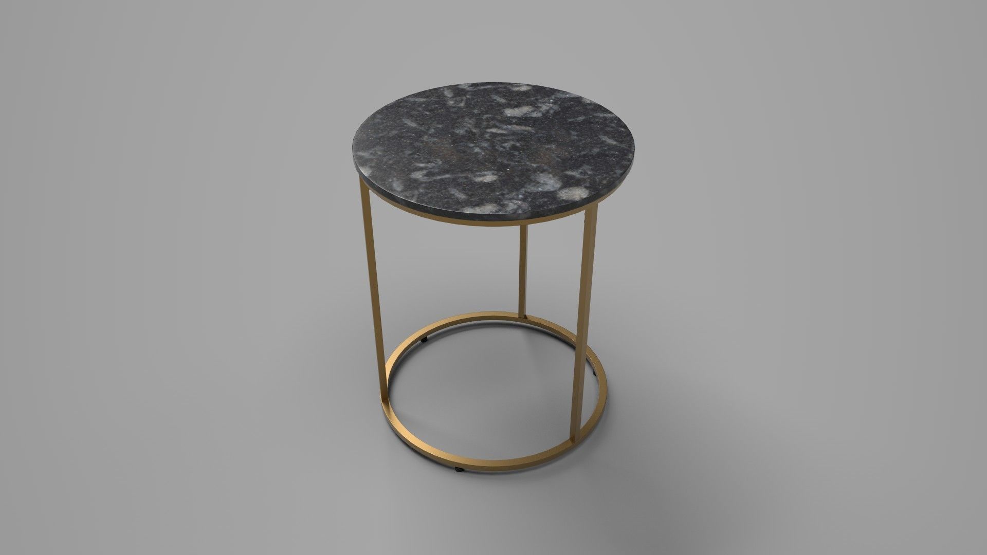Milan Accent Table black marble Low-poly 3D model_4