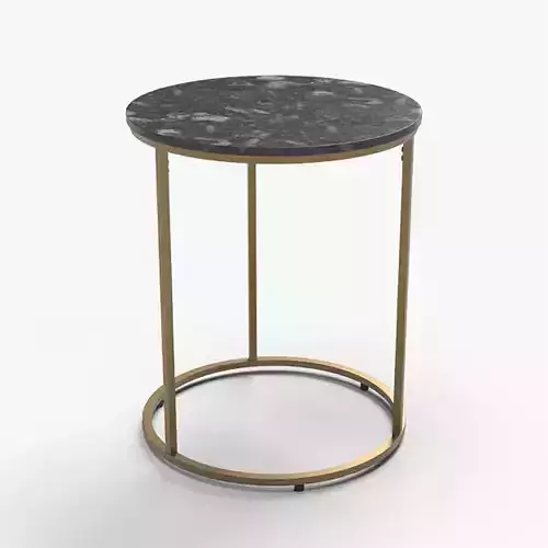 Milan Accent Table black marble