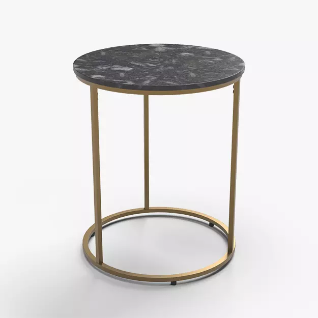 Milan Accent Table black marble Low-poly 3D model_0