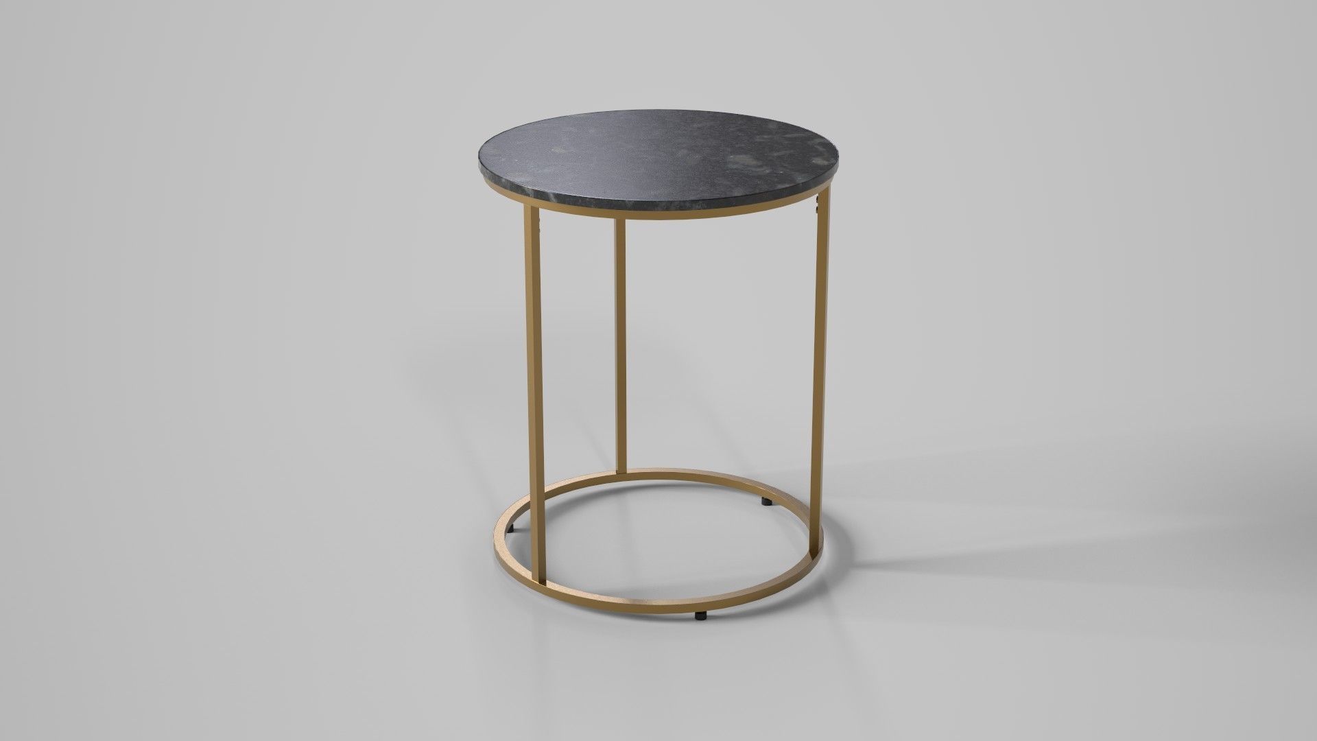 Milan Accent Table black marble Low-poly 3D model_1