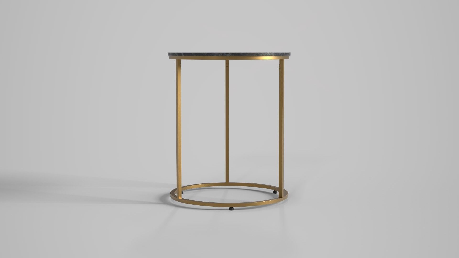 Milan Accent Table black marble Low-poly 3D model_2