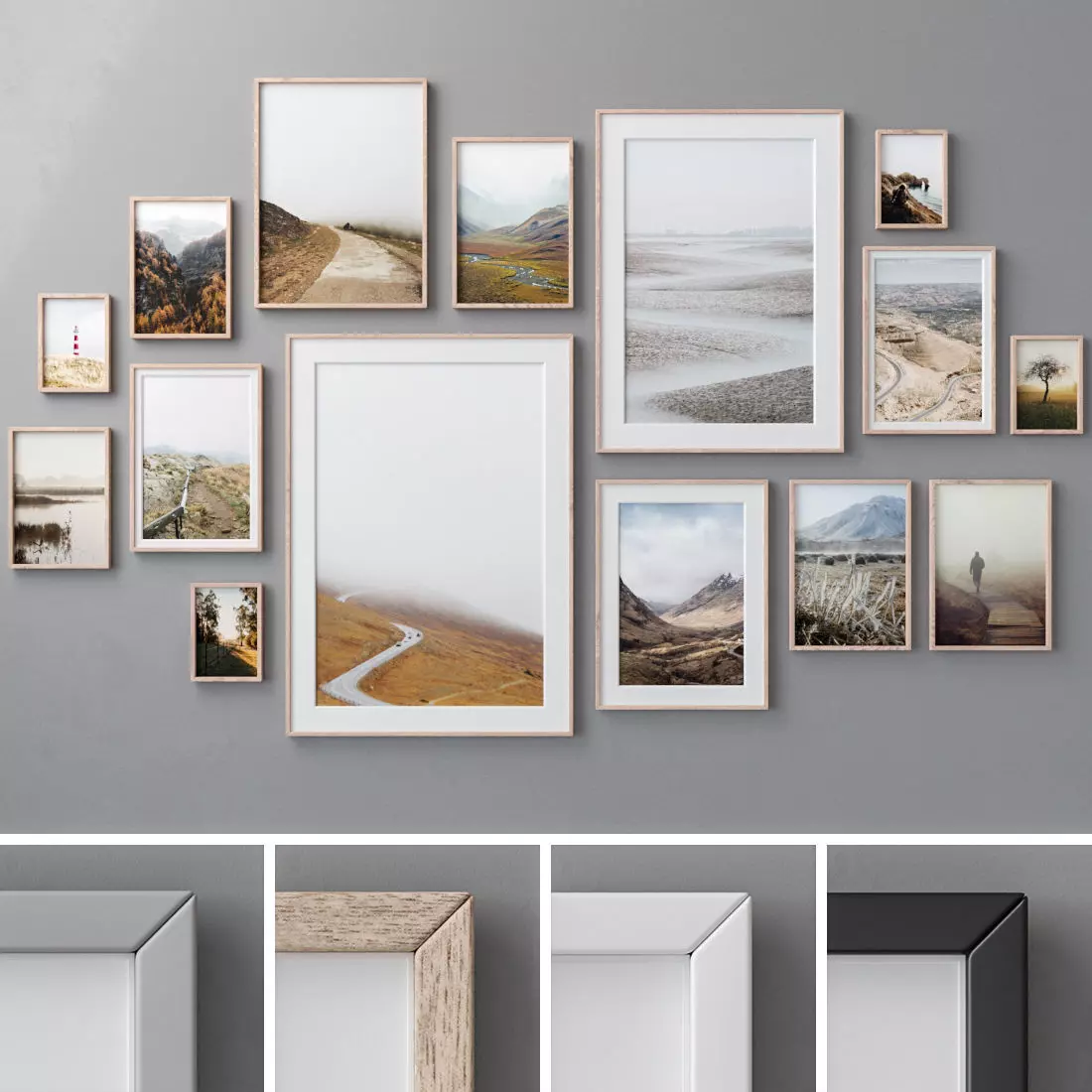 Photo Frames Set  100 3D model_0